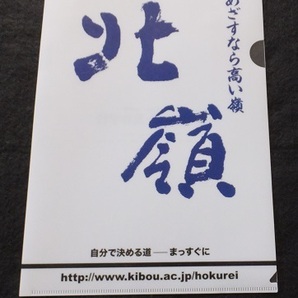 《送料無料》未使用品★北海道 札幌市 北嶺中・高等学校「めざすなら高い嶺　北嶺」クリアファイル★文房具 ファイリング ロゴ