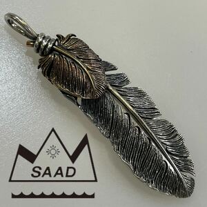 SAAD サード ブロンズハート SV925 シルバー フェザーペンダントトップ シルバーアクセサリー