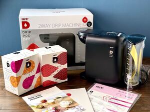 カプセル付【DRIP POD(ドリップポッド)】UCC【上島珈琲】ドリップポッド【ブラック】ボタンひとつで本格コーヒーが楽しめます