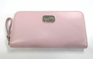  Tod's round fastener long wallet TOD'S plate light pink 