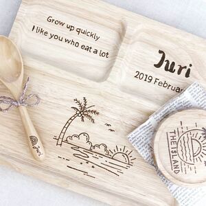 木製食器プレート ランチプレート 離乳食食器 出産祝い 結婚祝い プチギフト ギフト