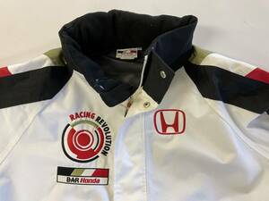 ☆新品♪非売品 F1 B・A・R HONDA BACING REVOLUTION ホンダ スタッフ ジャケット・ブルゾン ダブルファスナー フード付 貴重！XL