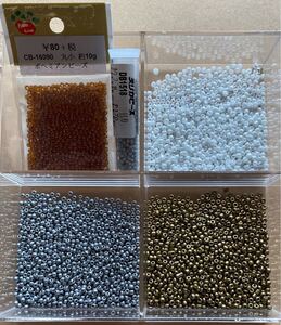 丸小ビーズ 5色 ハンドメイド ビーズアクセサリー素材