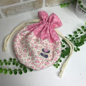 巾着袋 ハンドメイド まんまるフリル