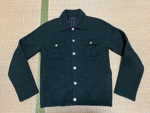 TOMORROWLAND tricot/トゥモローランド ニット ボタン セーター　M 濃緑