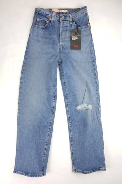 ★送料無料★新品 Levi's RIBCAGE STRAIGHT リーバイス プレミアム ダメージ ストレート ジーンズ W28 L29 C2310130012117