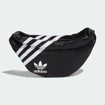 新品★アディダス ボディバッグ サテンブラック★黒 adidas ショルダーバッグ ウエストバッグ ウエストポーチ 斜め掛け ストライプ GD1649_画像7