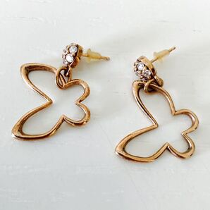 フォリフォリ 蝶々ピアス ゴールド follifollie