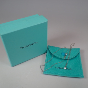  Tiffany stud diamond necklace Pt950