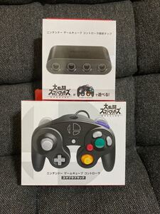 ニンテンドー ゲームキューブ コントローラ スマブラブラック 接続タップ