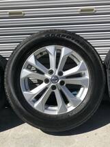 a41 中古 エクストレイル純正 NISSAN 日産 17インチ 7.0J+45 PCD114.3 HUB60mm 5穴 DUNLOP ダンロップ 225/65R17 アルミタイヤ4本セット_画像6