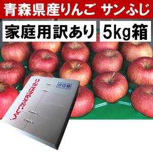 【青森県産】家庭用 訳あり りんご 5kg箱 サンふじ
