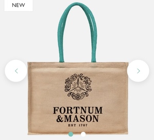 フォートナム&メイソン　2021年の新作　エコバッグ（プラスチックフリー）トートバッグ　本店購入　fortnum & Mason 