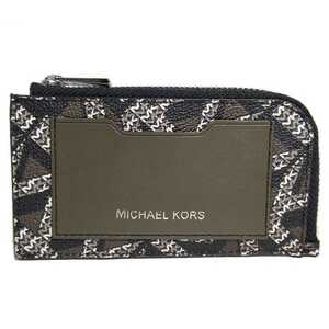 マイケルコース 財布 コインケース メンズ 36F1LCOE6B OL/AR GN MLT PVC L字ファスナー 小銭入れ クーパー Michael Kors アウトレット