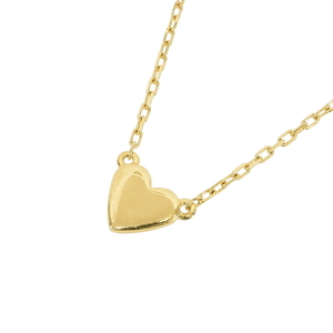  Ahkah K18YG heart motif necklace yellow gold A949-5-01074(2)