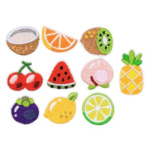 10枚入 果物物(小)刺繍アイロンワッペン シールワッペン