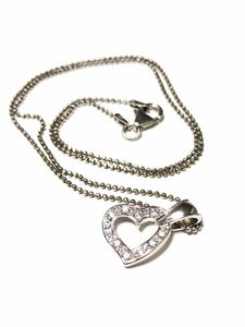 ネックレス/Heartペンダント925／チェーン Italy925 silver刻印/