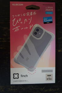 iPhone 12mini カバー ELECOM finch 5.4 ホワイト