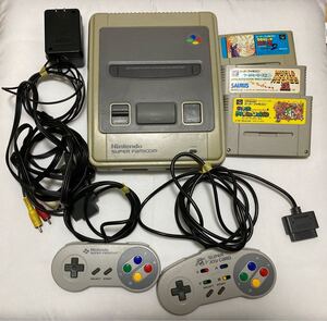 スーパーファミコン 本体 ジャンク品 ソフト3本セット