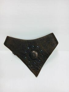  leather made bandana M C-601 216⑦ exceedingly stylish bandana Italy made neck .46~55cm 8022767010216