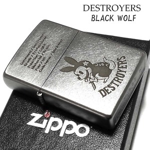 ジッポ ライター ブラックウルフ BLACKWOLF オールドフィニッシュ ZIPPO 可愛い 彫刻 シンプル シルバー かっこいい