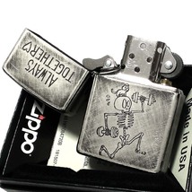 ジッポ ライター ZIPPO ユーズドフィニッシュ ALWAYS スカル 彫刻 かわいい シンプル アンティークシルバーおしゃれ かっこいい_画像4