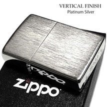 ZIPPO ライター バーティカルサテーナ ジッポ プラチナシルバー 縦サテーナ シンプル かっこいい レディース メンズ ギフト プレゼント_画像1