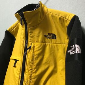 ノースフェイス デナリジャケット メンズS ブラック×イエロー フリース アウター マウンテンパーカ