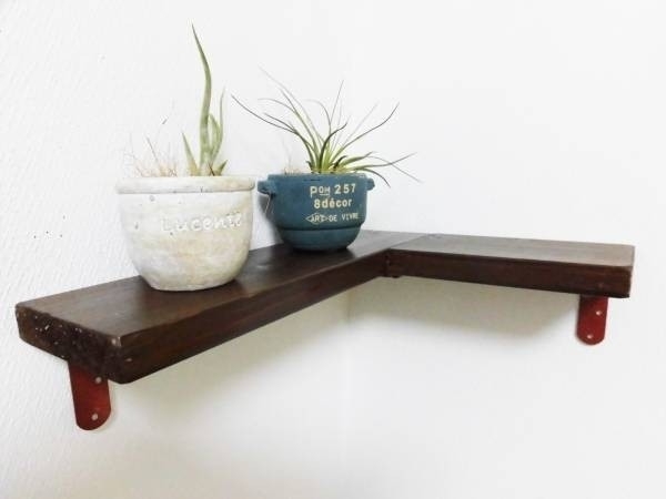 Corner/Cafe/Wall-mounted/Display shelf L-shaped/Antique/Mounting pin included (N-4), Handmade items, furniture, Chair, shelf, Bookshelf, Shelf