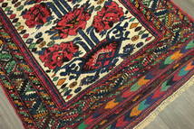 ヴィンテージ　アフガニスタン　部族絨毯　バルジャスタキリム　オールド手織り絨毯＆キリム　ヴィンテージ　111x183cm　＃901_画像4