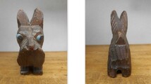 昭和レトロ　木彫り　犬　テリア　いぬ　ビンテージ_画像7
