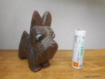昭和レトロ　木彫り　犬　テリア　いぬ　ビンテージ_画像4