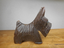 昭和レトロ　木彫り　犬　テリア　いぬ　ビンテージ_画像3
