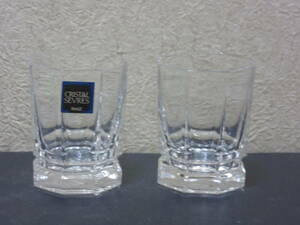 * sable crystal. shot glass 2 piece set * unused exhibition goods * prompt decision *