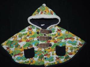 *Bitz. animal print with cotton with a hood poncho * Bit'z *50~70 centimeter 