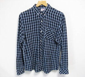  beautiful goods Chiang Mai DELUXE GAIJIN MADE changer my Deluxe gai Gin meido long sleeve shirt size 2 indigo Indigo dyeing 