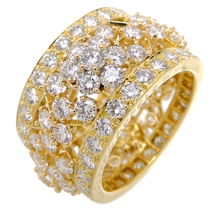 [ Ginza shop ]Van Cleef & Arpels Van Cleef & Arpels 750YG 5.66ct snow f Ray k band diamond ring * ring 14 number DH65428