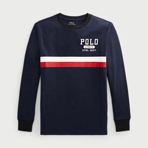 ラルフローレン 150cm ロゴ コットン ロングスリーブ Tシャツ 新品未使用 ボーイズMサイズ 長袖Tシャツ ロンT
