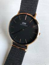 Daniel Wellington ダニエルウェリントン DW00100148 [クラシックブラック コーンウォール ローズゴールド 40mm_画像1