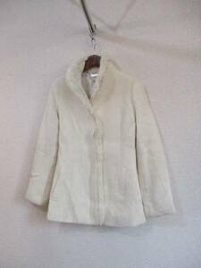 PrivateLabel white rabbit fur attaching jacket (USED)100116②