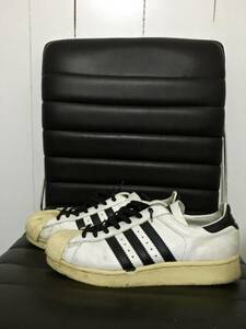 希少 96年製☆adidas SUPERSTAR 25cm スーパースター 白黒 金ベロ