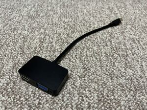 【美品・動作確認済み】ELECOM 映像出力ケーブル surface対応 mini Display Portオス-HDMIメス&VGAメス変換 0.15m TB-MDPHDVGABK
