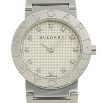 ブルガリ BVLGARI 時計 ブルガリブルガリ レディース クォーツ 腕時計 SS 12Pダイヤモンド ホワイト文字盤 BB26SS 中古 新入荷 BV0131_画像1