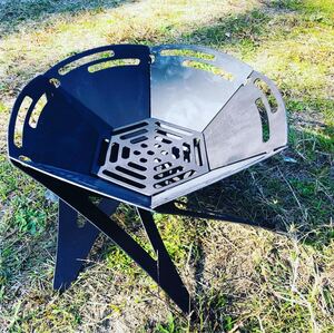 "HEXA"オリジナルスチール製組み立て式焚火台