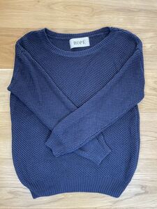 ROPE Rope sweater M size dark blue 