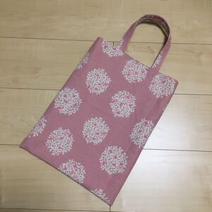 ハンドメイド*ぺたんこ トートバッグ*kinomiピンク