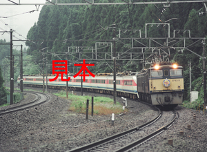 鉄道写真、645ネガデータ、109693060008、EF63-11重連＋ありがとうさようならヘッドマーク＋489系、JR信越本線、軽井沢～横川、1997.09.25