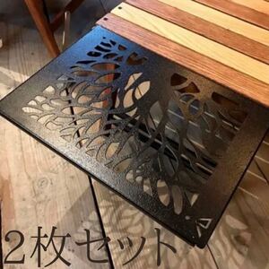 新品】 black design アイアン ツリープレート 2枚 ブラックデザイン 合舎 日和 アシモクラフト オールドマウンテン