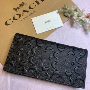 新品未使用☆彡COACH コーチ 長財布 二つ折り メンズ