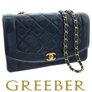 Chanel Matrasse Diana Chain Shoulder Bag Lambskin Black Box / Bag [Used] BSK Chanel, Bag, Bag, Shoulder Bag